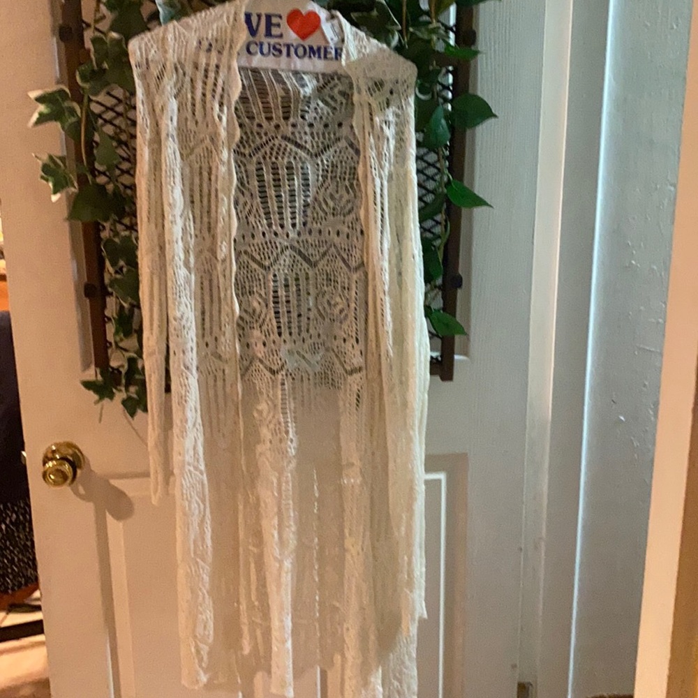 Lace long sleeve sweater
